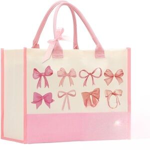 Pink bow Tote Bag
